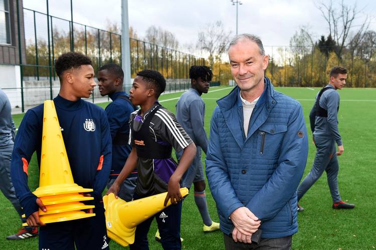 Jean Kindermans, hoofd van de jeugdacademie van RSC Anderlecht, in het trainingscentrum in Neerpede in 2018